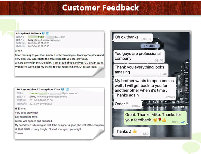 clothing display tables customer feedback