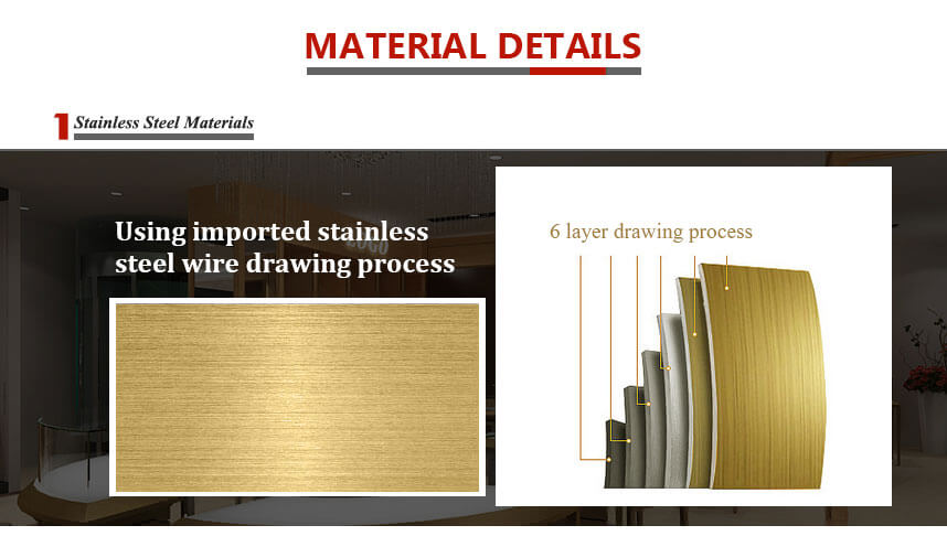 jewellery counters metal materials