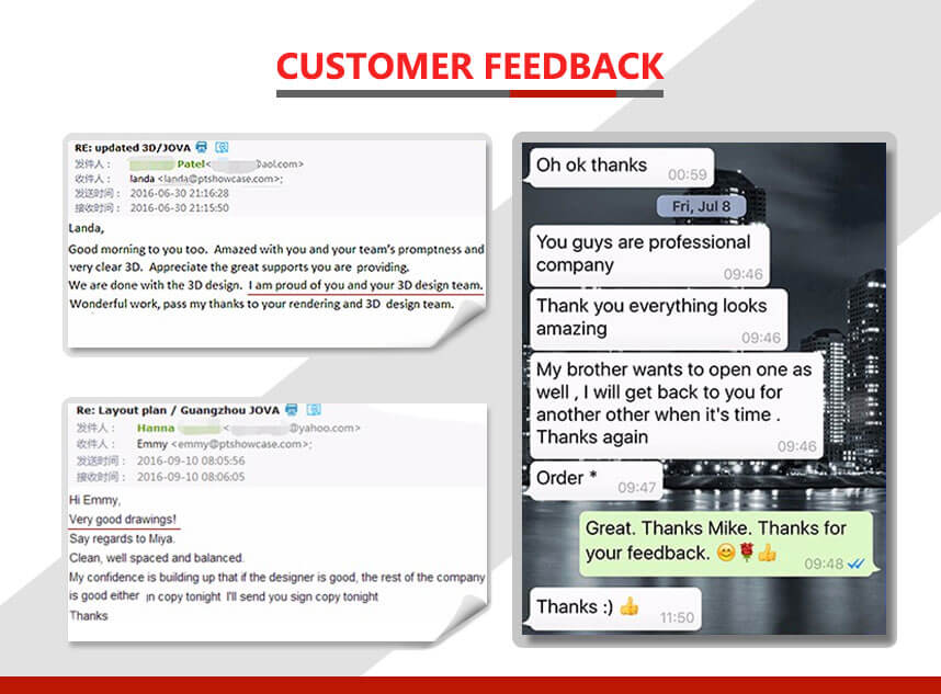 jewellery display cabinets customer feedback