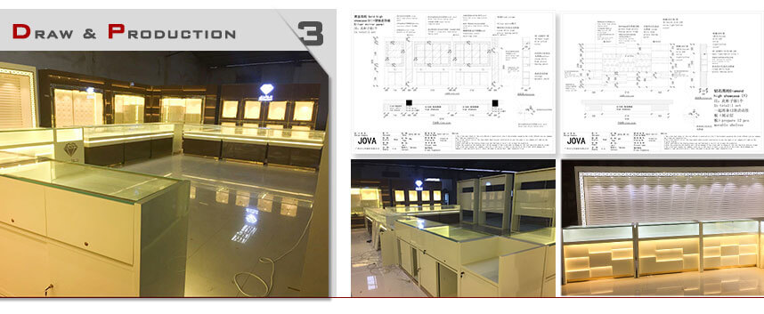 jewelry showcase production in factory