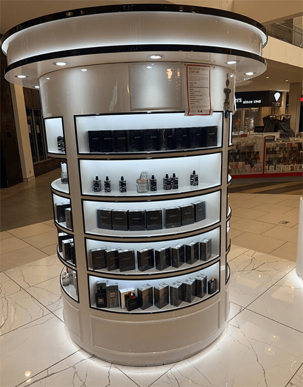 column perfume display shelf column perfume display shelf