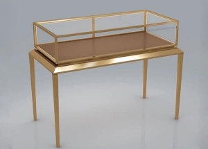 Modern rectangle glass jewelry display showcase