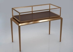 Modern rectangle glass jewelry display showcase