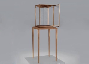 Glass display showcase for jewelry watch shop