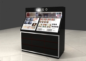 New design wooden acrylic cosmetic counter