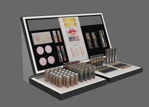 acrylic makeup display stand black and white