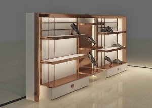 shoe display stand wooden commercial modern