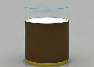 Mobile phone showcase modern round white