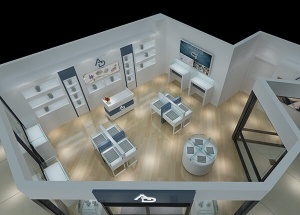 jewelry store showcase designs white