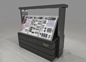 Professional makeup display stands two side plywood