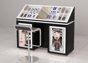 wooden cosmetic counter