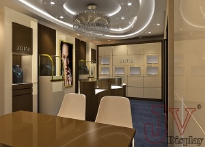 Wall mount jewelry showcases wooden high gold