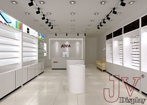 White cell phone accessories display racks