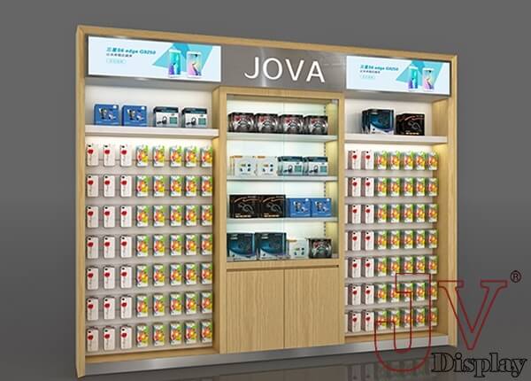 phone accessories display showcase