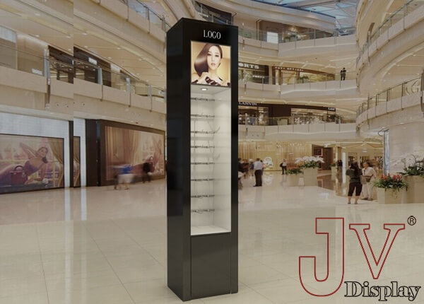 wall display case with slatwall hook