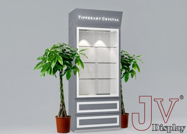 tall display cabinet with drawers