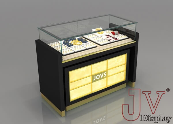 black jewelry showcase