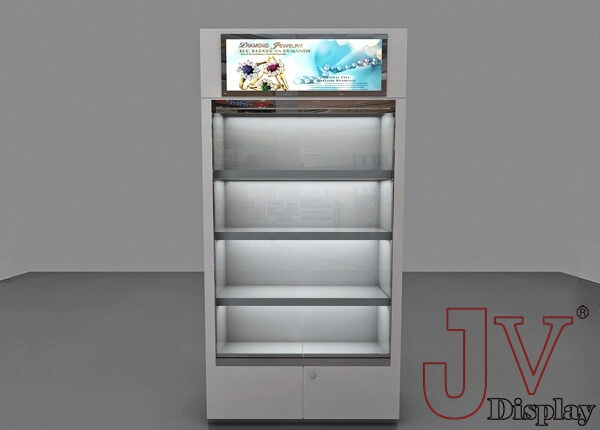 white gloss display cabinet