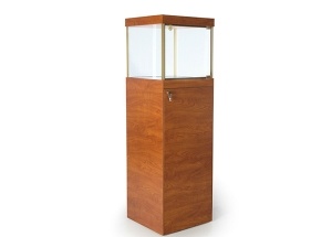 square pedestal jewelry case