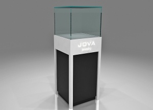 jewelry pedestal display cases tempered glass for tecno