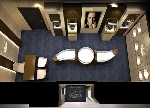 small jewellery shop design idears interior 3D drawing