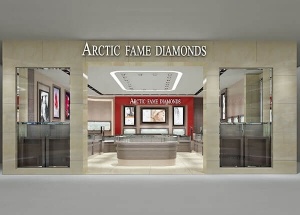Latest jewellery showroom design with display furniture