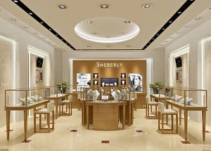 New jewellery showroom furniture design with metal showcase