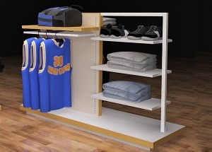shirt display rack freestanding island display units