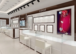 white ornament jewellery shop furniture design modern