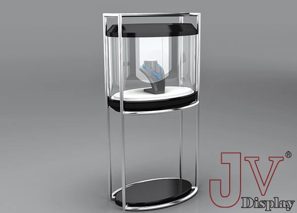 round display case pedestal