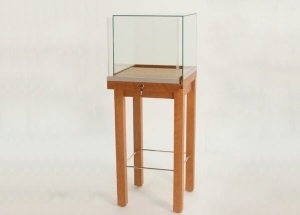 jewellery display case lockable pedestal showcase square