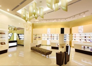 perfume store displays and interior decoration