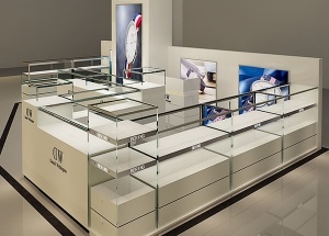 shopping mall watch kiosk multi layer watch showcase