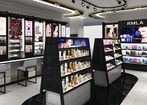 cosmetic showcase display stands for shop fittings