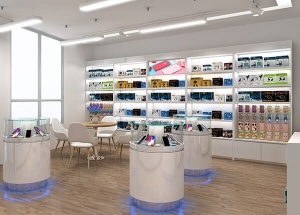 mobile counter display showcase