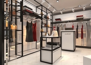 Small lady cloth store furniture and displays