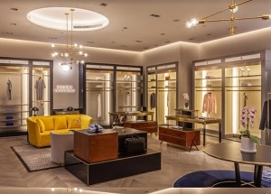clothing store fixtures and design wall display