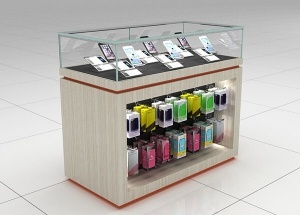 mobile phone glass display cabinet