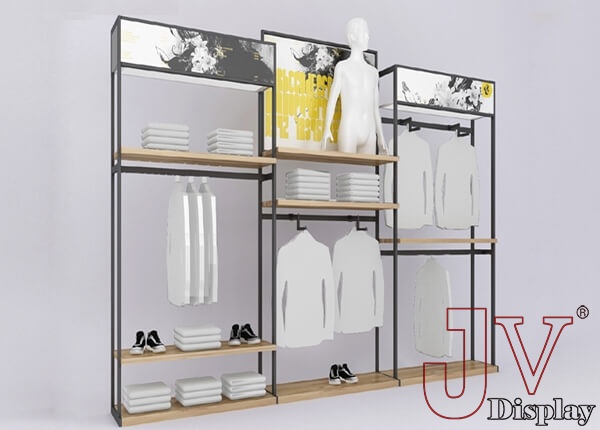 clothing shop display racks