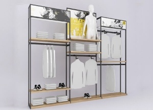 clothing shop display racks