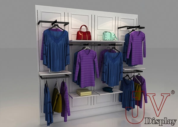 wall mounted clothing rack for retail