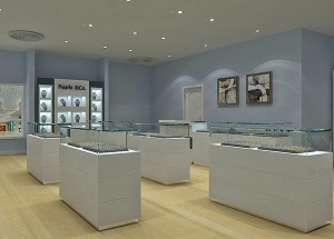 jewellery stores design white store displays USA