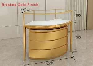 Curved jewellery counter shopfitting companies supply