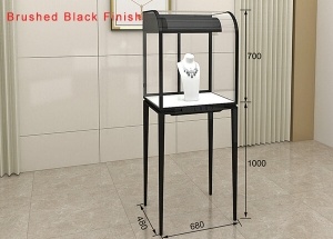 glass jewelry tower showcase quarter-vision