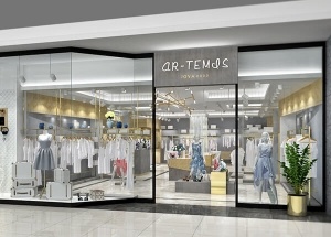 clothing store shelves