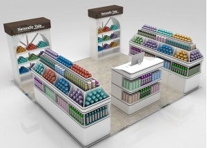 wooden soap display