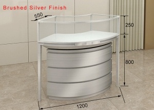 jewelry glass case arcuate jewellery display showcase