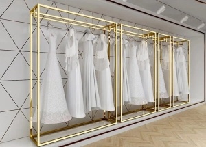 wedding dress display