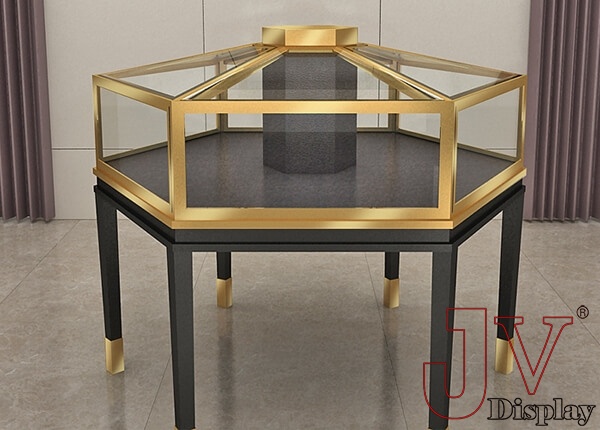hexagon display cases