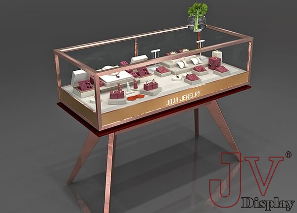 rose gold jewelry display
